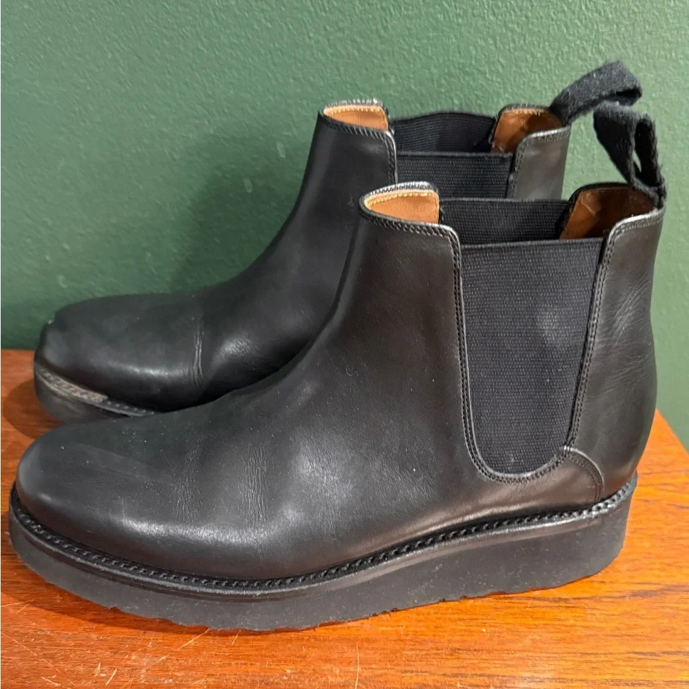 Grenson black leather chelsea boots New UK 5.5 US 7.5 (women’s) - Picture 5 of 8